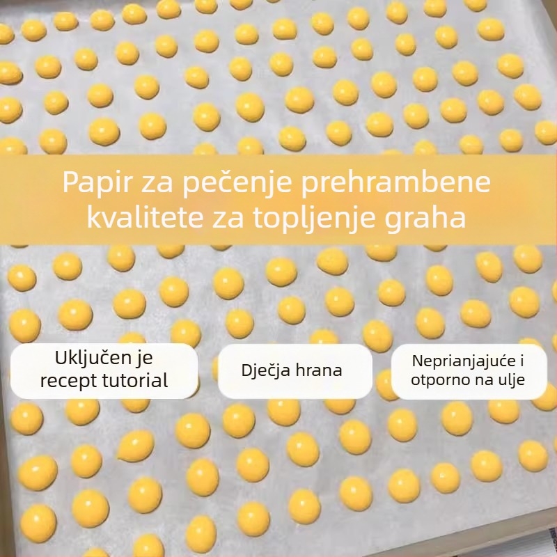 Silikonska uljna papirna podloga za pećnicu, apsorbira ulje, pogodna za pečenje i kolače