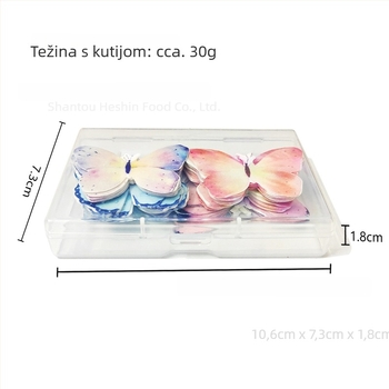 Akvarelni leptir od rižinog papira za ukrašavanje torti, jestivi wafers papir