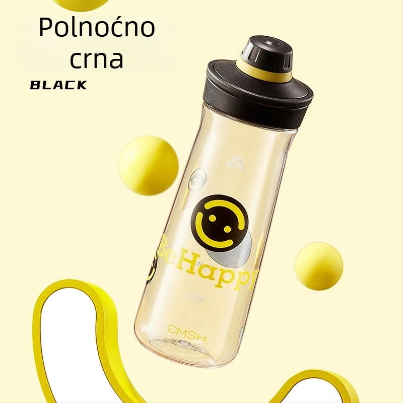 Sportska čaša za vodu, prehrambeno sigurnosti, prozirna, velika kapaciteta, plastična čaša za ured i učenice osnovne škole
