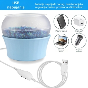 USB električna mašina za nanošenje perlica s automatskim navlačenjem — za perle od riže i perle od mekane gline, DIY set za izradu nakita