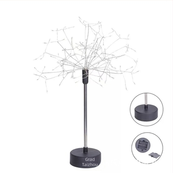 Bakrena žica rasvjeta s motivom zvijezde i vatrometa, stolna lampa u obliku maslačka, 29 cm, USB napajanje, IP55, kreativna dekoracija, poklon za rođendan najboljoj prijateljici, božićna dekoracija