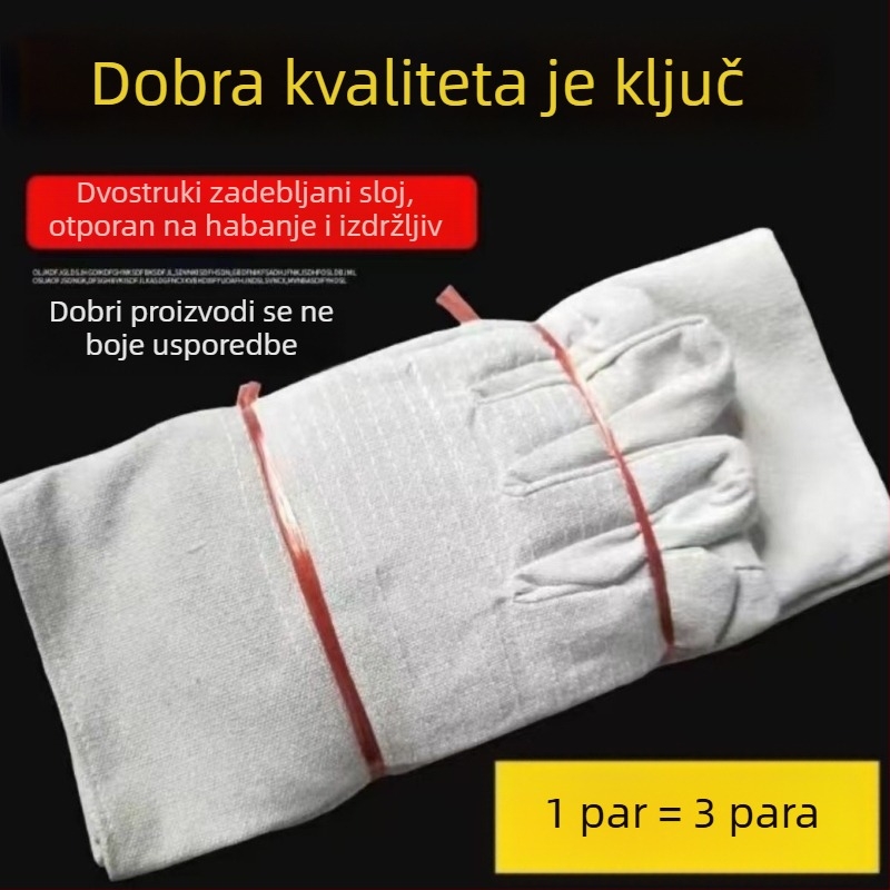 Rukavice za zavarivanje s 24 vlakna, ojačane, otporne na habanje, prozračne