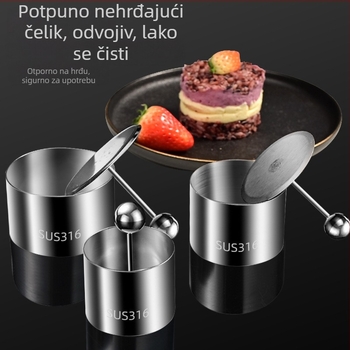 Set kalupa od nehrđajućeg čelika 316 za kuglice riže – okrugli prsteni za mousse i alati za pečenje za kućnu upotrebu, kalupa za sushi tortu