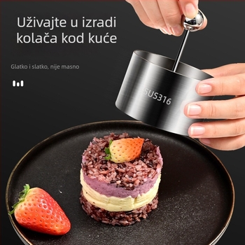 Set kalupa od nehrđajućeg čelika 316 za kuglice riže – okrugli prsteni za mousse i alati za pečenje za kućnu upotrebu, kalupa za sushi tortu