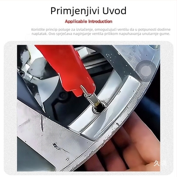 Izvlačenje ventila auta, alat za ugradnju vakuumske mlaznice i alat za popravak guma