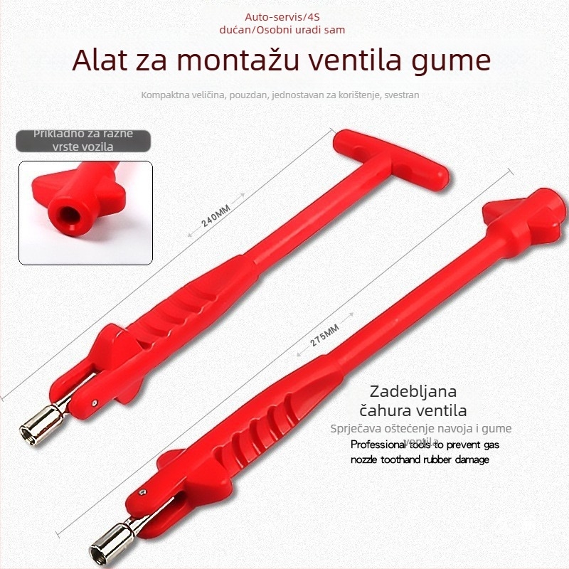 Izvlačenje ventila auta, alat za ugradnju vakuumske mlaznice i alat za popravak guma