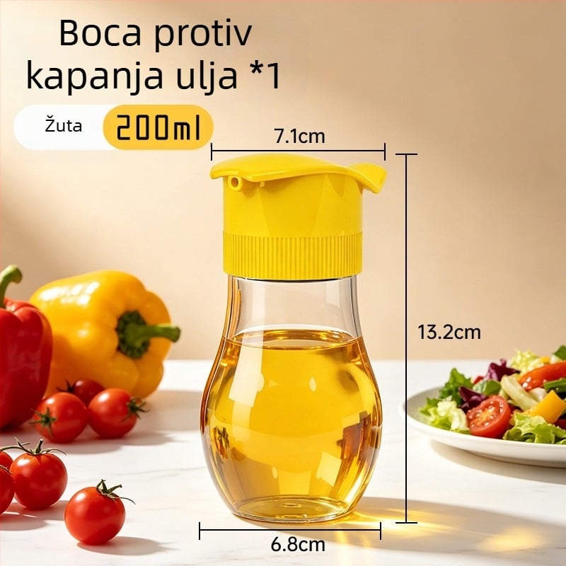 Staklena kuhinjska boca za sprečavanje curenja ulja, za sojin sos i ocat, stolna posuda za začine za kuću i restoran