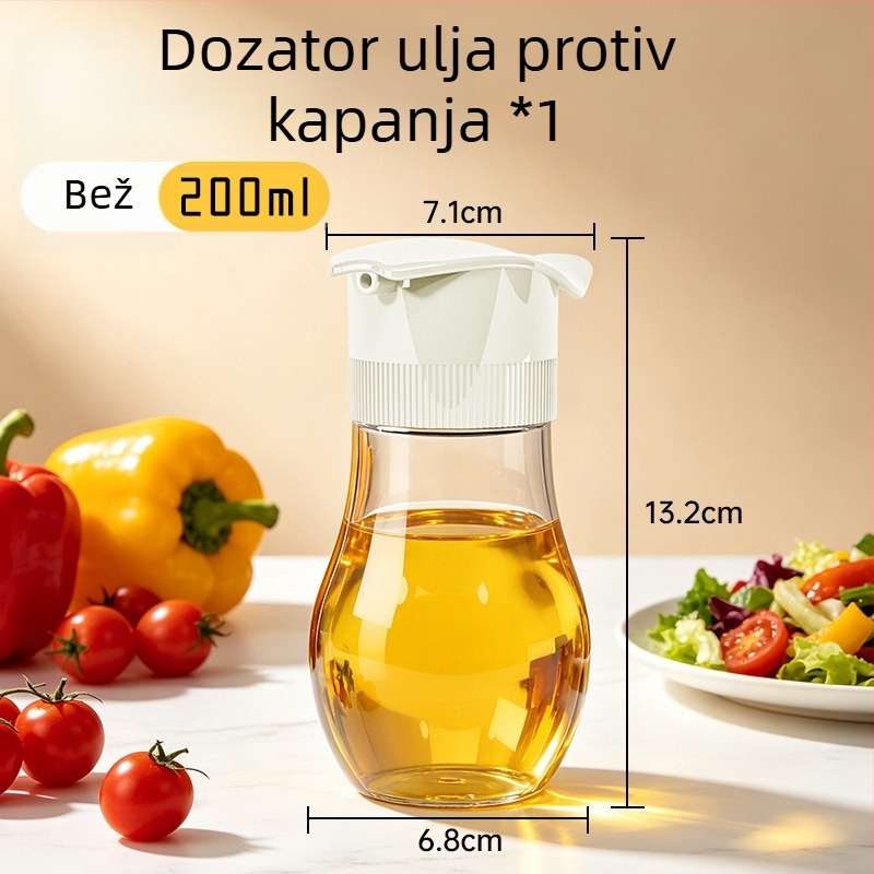 Staklena kuhinjska boca za sprečavanje curenja ulja, za sojin sos i ocat, stolna posuda za začine za kuću i restoran