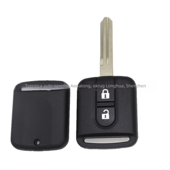 Nissan kućište ključa s 2 tipke, kvadratno plastično kućište, model N214
