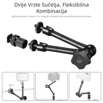 Kamera Magic Arm, duljine 7/11/20 inča, višenamjenski univerzalni držač s čeljustima za vanjski monitor