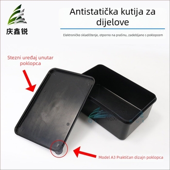 Antistatična kutija za dijelove s poklopcem