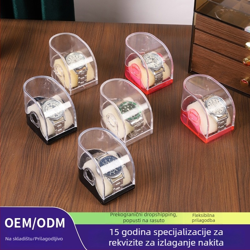 Kutija za pohranu satova sa poklopcem i nosačem za izlaganje na pultu, za prijenos uživo