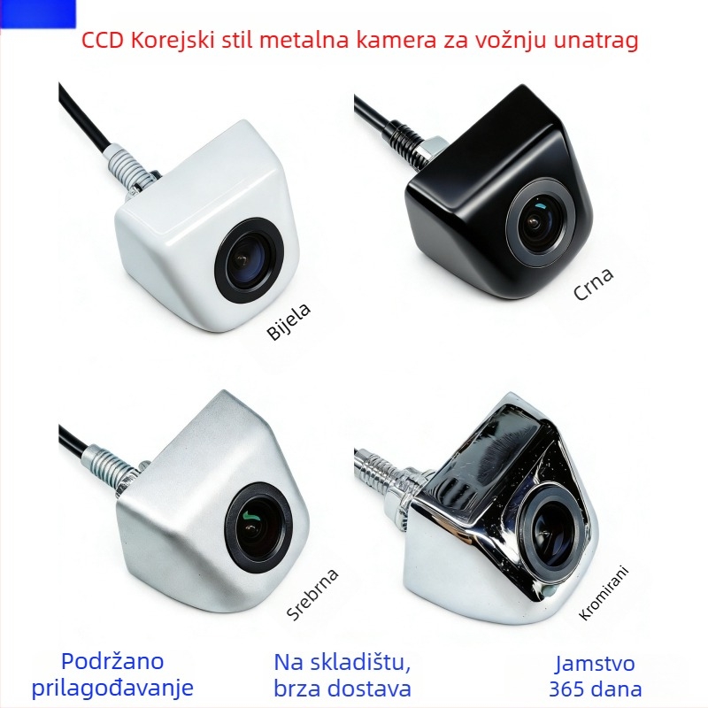 Univerzalna metalna kamera za vožnju unatrag s vijčanim sustavom u korejskom stilu, CVBS HD auto kamera s noćnim vidom, vodootporna