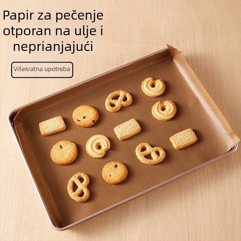 Bezljep papir za pečenje otporan na visoke temperature, za kućnu upotrebu; pogodan za kandirano voće, rolade i pećnicu