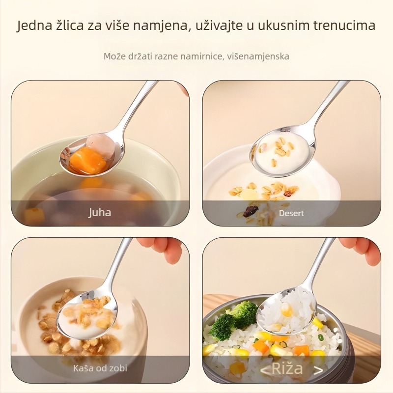 Žlica za juhu od nehrđajućeg čelika 316, dug držač, duboka zdjela, namijenjena osobnoj uporabi, vrhunska kvaliteta