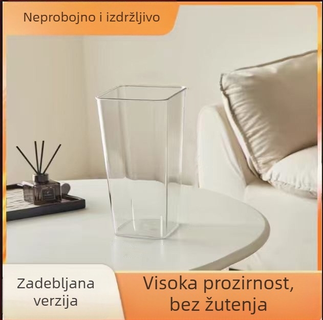 Prozirna akrilna vaza za hidroponiju za dnevni boravak, otporna na lom, duboka posuda, lagani luksuzni dizajn za uređenje biljaka.