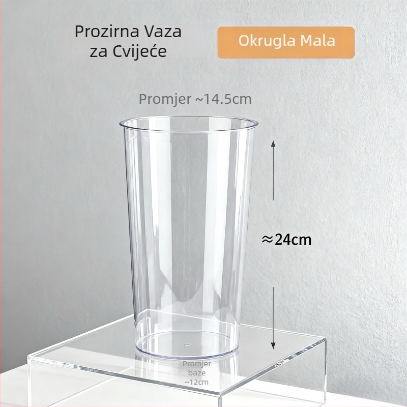Prozirna akrilna vaza za hidroponiju za dnevni boravak, otporna na lom, duboka posuda, lagani luksuzni dizajn za uređenje biljaka.