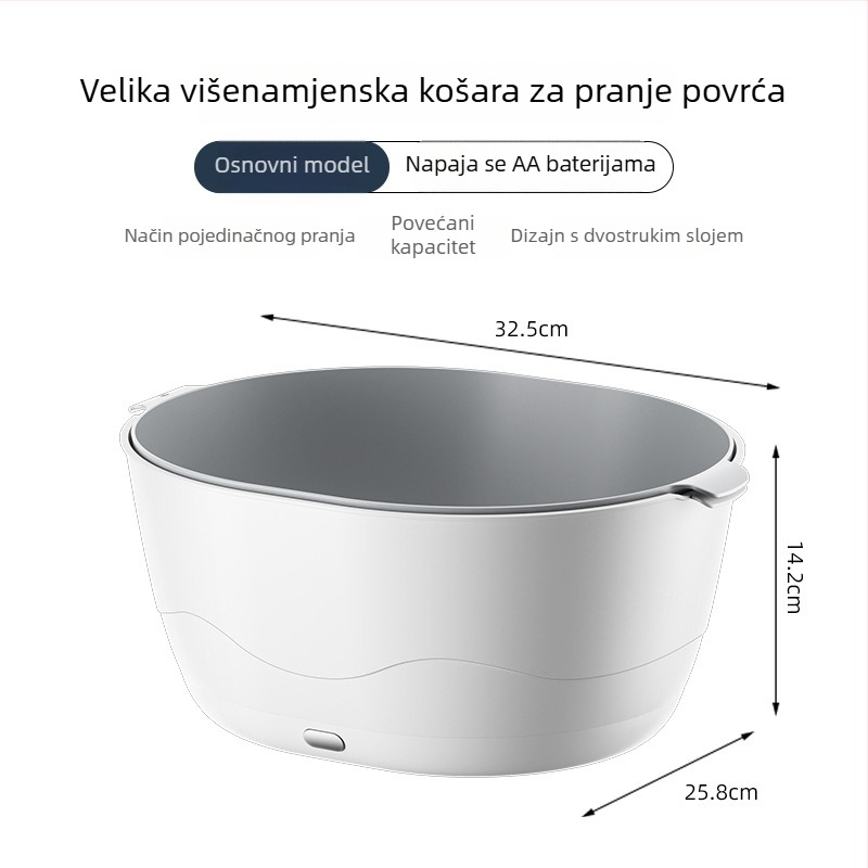 Električni koš za pranje povrća i voća