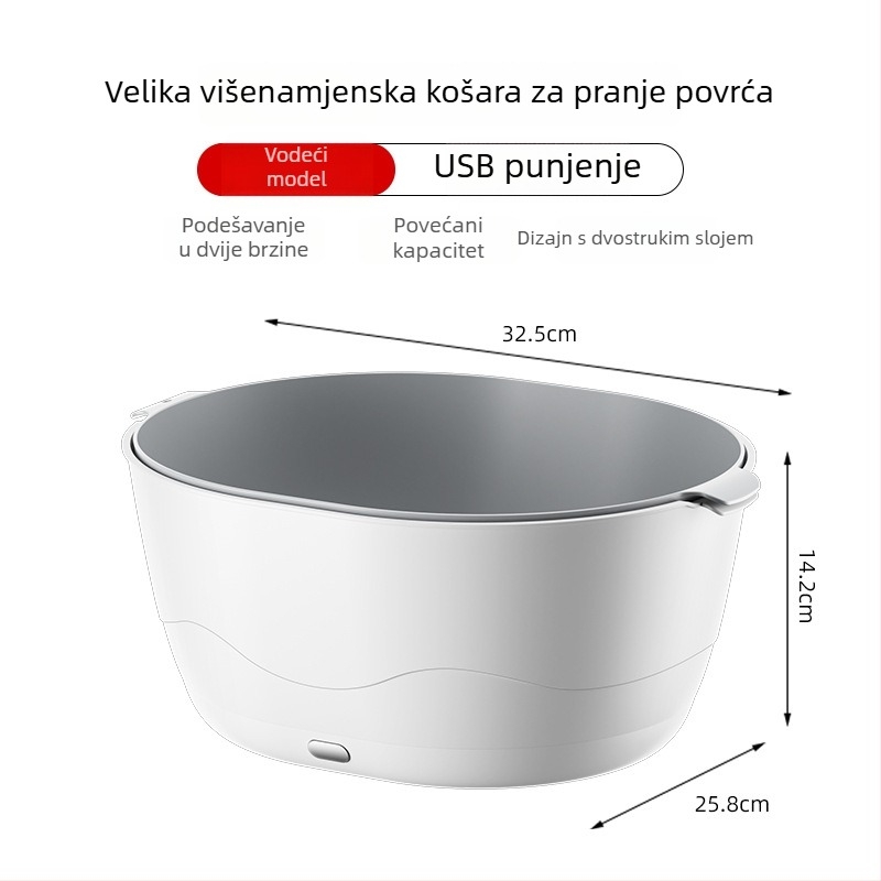 Električni koš za pranje povrća i voća