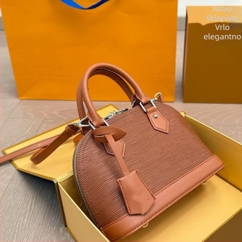 Torba od prave kože u obliku školjke, za rame ili crossbody, srednjeg kapaciteta
