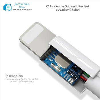 Izvorni Lightning kabel za podatke s pametnim čipom za iPhone 6-14 seriju, G-C11, bijela