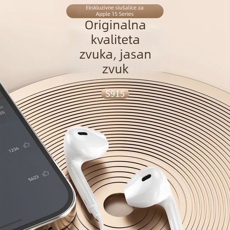 Type-C žične stereo slušalice s digitalnim čipom, kompatibilne s iPhone 15, model S915