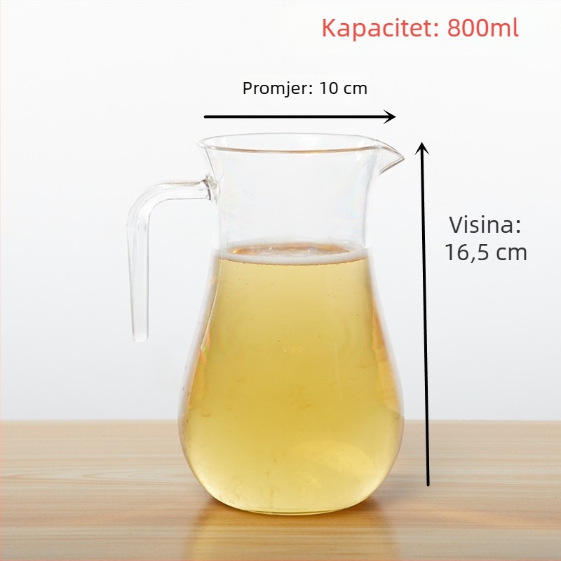 Akrilni dekantor s drškom, prozirni dispenser za liker i sokove, kapacitet iznad 1000 ml