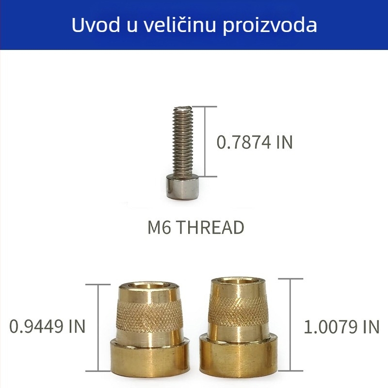 M6 adapter za baterijski terminal s bočnim priključkom od mesinga