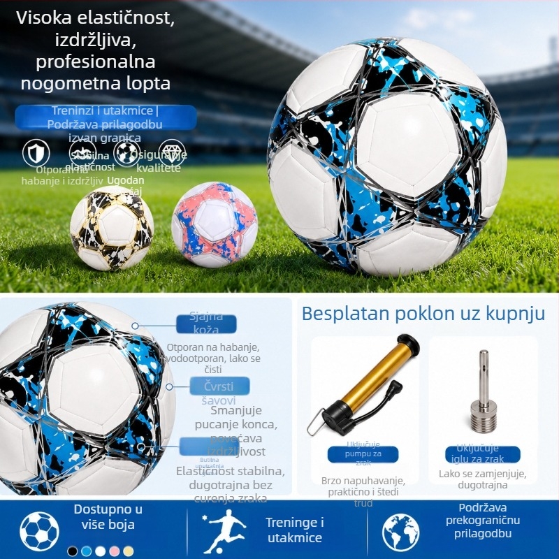 Nogomet veličine 5 s prilagodljivim logom za vanjske treninge i utak, mašinsko šiveno