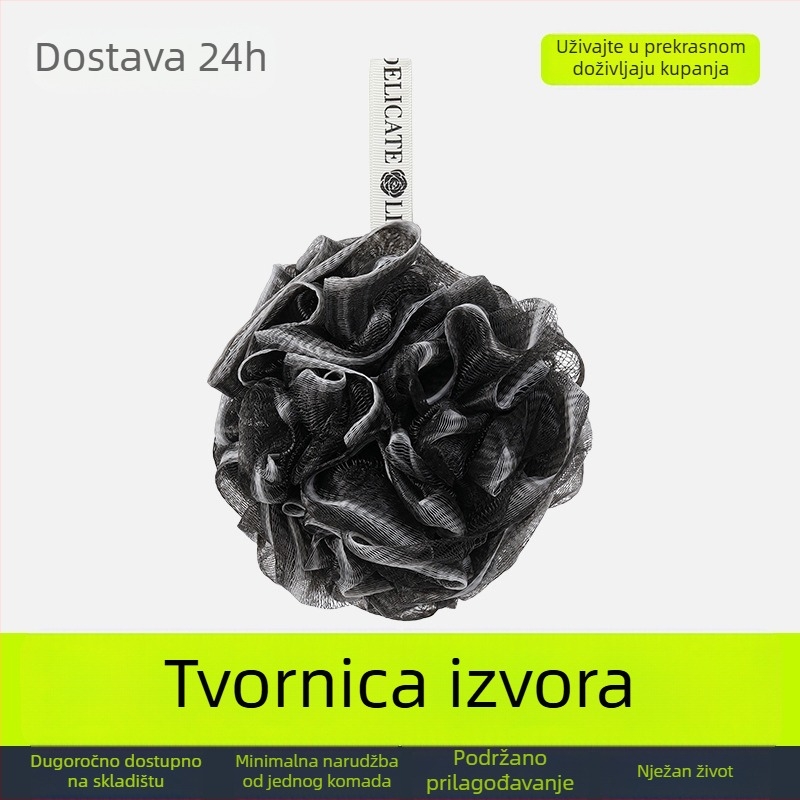 Kuglica za kupanje, stilna, izuzetno pahuljasta 80 g, extra velika za muškarce, nježna prema koži