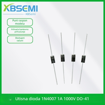 Dioda 1N4007, DO-41 kućište, osična ispravljačka dioda, silicij