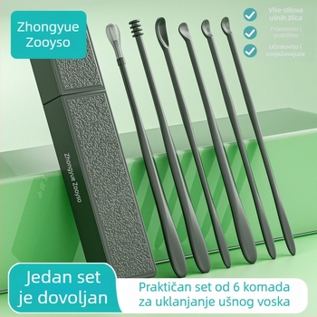 Zhongyue šestodijelni set spiralnih alata za uklanjanje ušnog voska