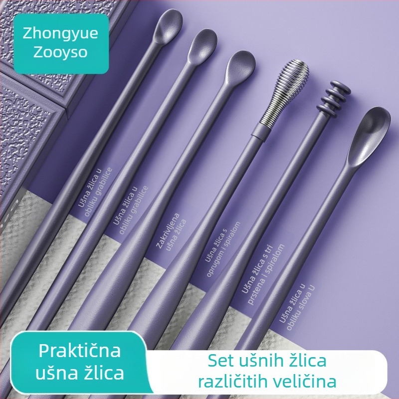Zhongyue šestodijelni set spiralnih alata za uklanjanje ušnog voska