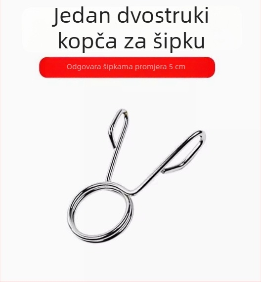 Klipovi s zakrivljenom ručkom za olimpijsku šipku i šipke za bućice; standardni klips za šipke.