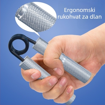 Hvat za ruku od aluminijskog legura tipa A s metalnom ručkom od opružnog čelika, univerzalni uređaj za treniranje gripa, otpor 50-300