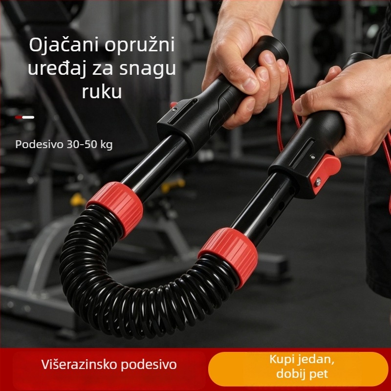Prilagodljiva sprava za jačanje ruku i mišića prsnog koša, višefunkcionalna sprava s oprugom