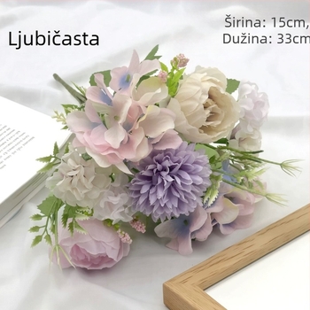 Umjetni buket ruža za vjenčanje, rekviziti za fotografiranje i kućna dekoracija