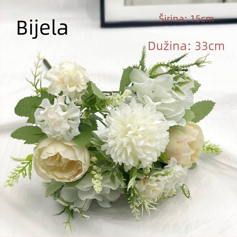 Umjetni buket ruža za vjenčanje, rekviziti za fotografiranje i kućna dekoracija