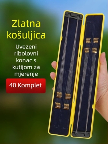 Završena vodilna linija se dvostrukim udicama i zlatnim rukavom, set protiv zapetljavanja za šarane