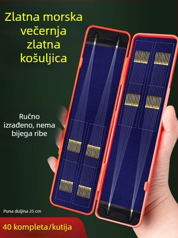 Završena vodilna linija se dvostrukim udicama i zlatnim rukavom, set protiv zapetljavanja za šarane