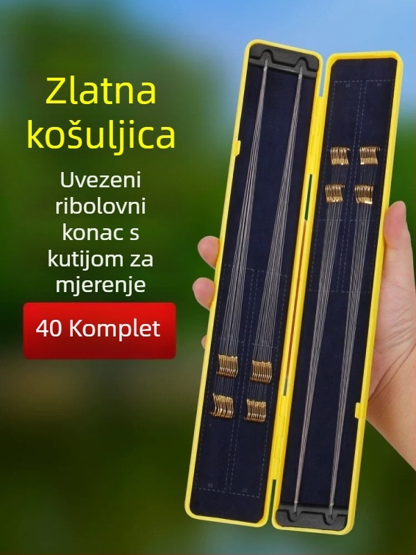 Završena vodilna linija se dvostrukim udicama i zlatnim rukavom, set protiv zapetljavanja za šarane