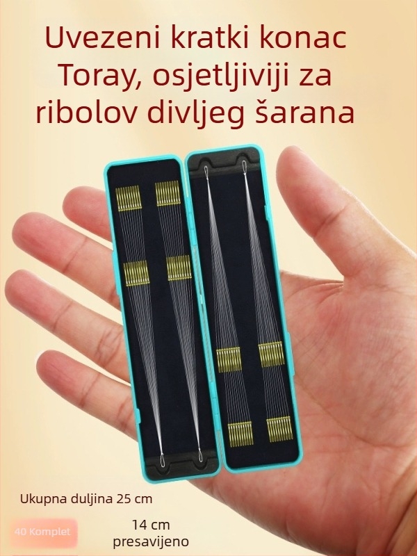 Završena vodilna linija se dvostrukim udicama i zlatnim rukavom, set protiv zapetljavanja za šarane