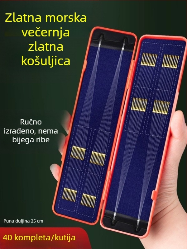 Završena vodilna linija se dvostrukim udicama i zlatnim rukavom, set protiv zapetljavanja za šarane