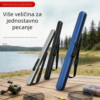 Torba za štapove s čvrstim kućištem, lagana i s velikim kapacitetom, višenamjenska za vanjski ribolov dugih štapova.