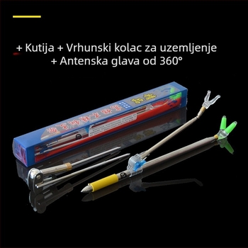 2,1 m sklopivi držač za štap za ribolov od nehrđajućeg čelika – toranj-stativ, dvostruka uporaba