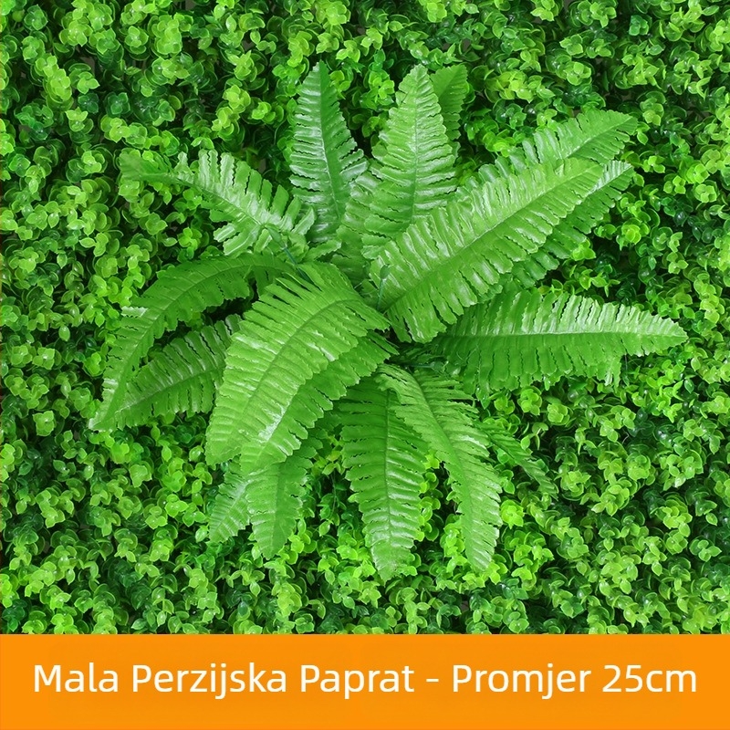 Svilenkasti listovi – umjetna biljka za zid, perzijskog stila ukras, visina 10–30 cm