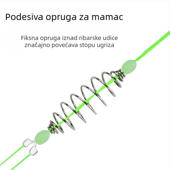 Set karpskih udica za ručnu štap s oprugom pod-linijom, dvostruke udice, rig vodene čudovišta