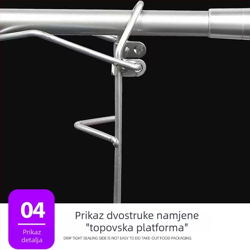 Dvostruki držač štapova za more i kopno, metalni stalak s jednostavnim umetanjem