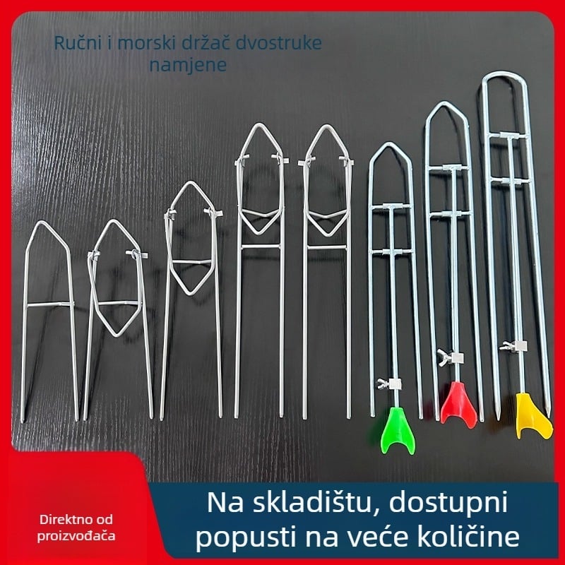 Dvostruki držač za štapove za ribolov na tlu s toranj držačem
