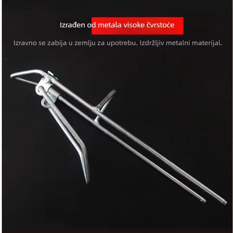 Dvostruki držač za štapove za ribolov na tlu s toranj držačem